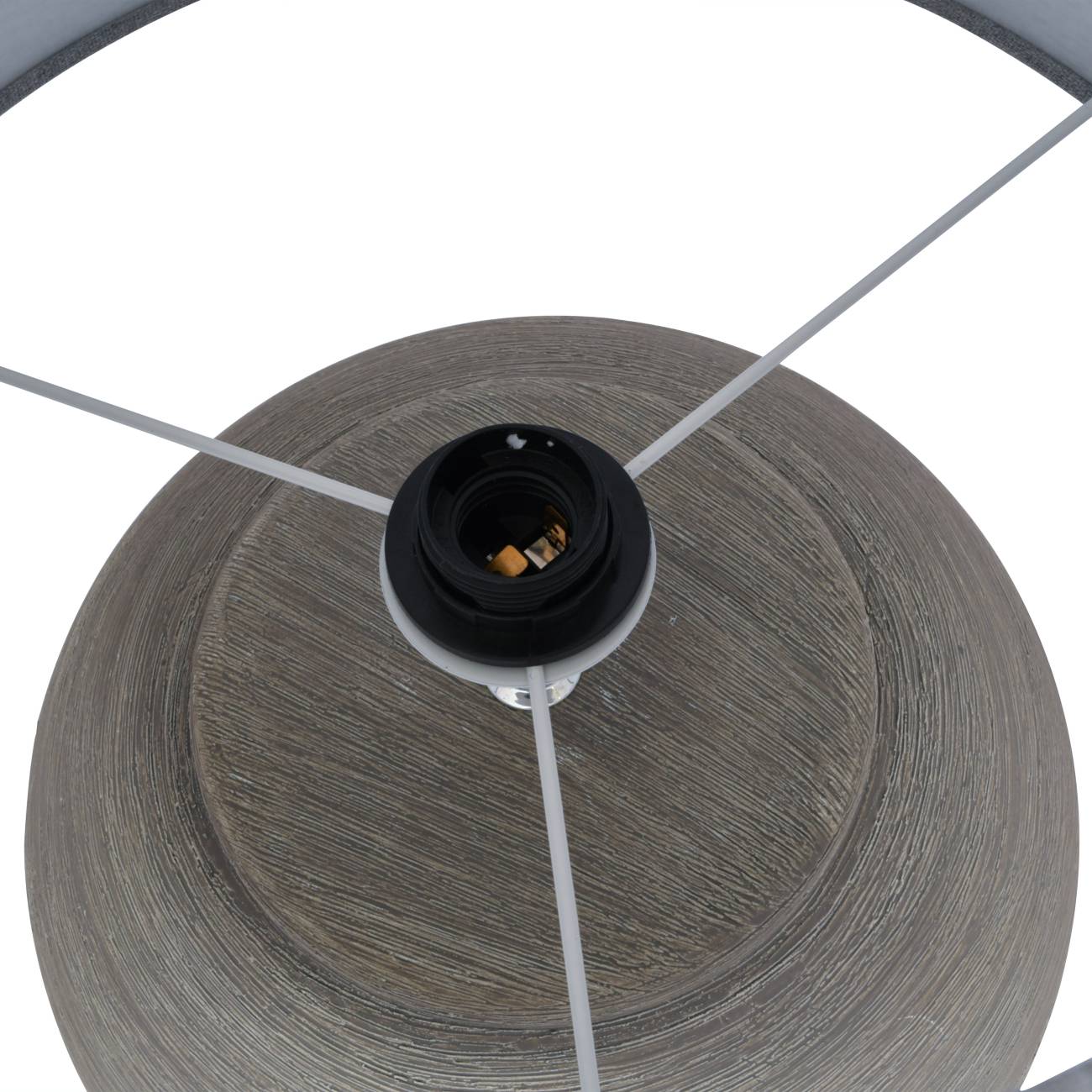 Baslow Etched Grey Ceramic Lamp Large